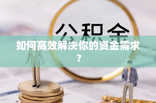 铁力如何高效解决你的资金需求？